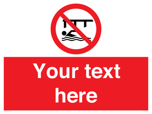 Custom Do not swim in the vicinity of piers